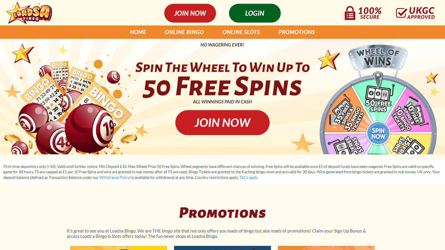 Loadsa Bingo Casino Desktop screenshot